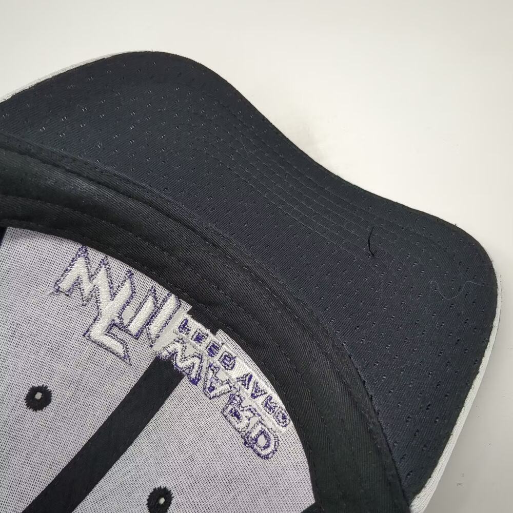 J.F. Beaver Ward Feed Yard Baseball Cap Black Purple Hat OS Strapback Perforated - Picture 8 of 9